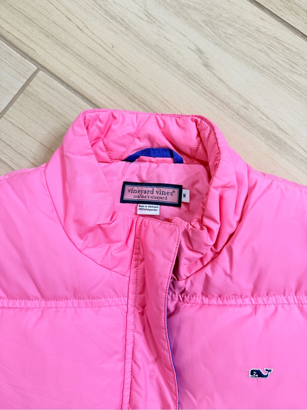 Vineyard Vines Womens Quilted Puffer Vest Pink Full Zip Lightweight Size M - Picture 4 of 8
